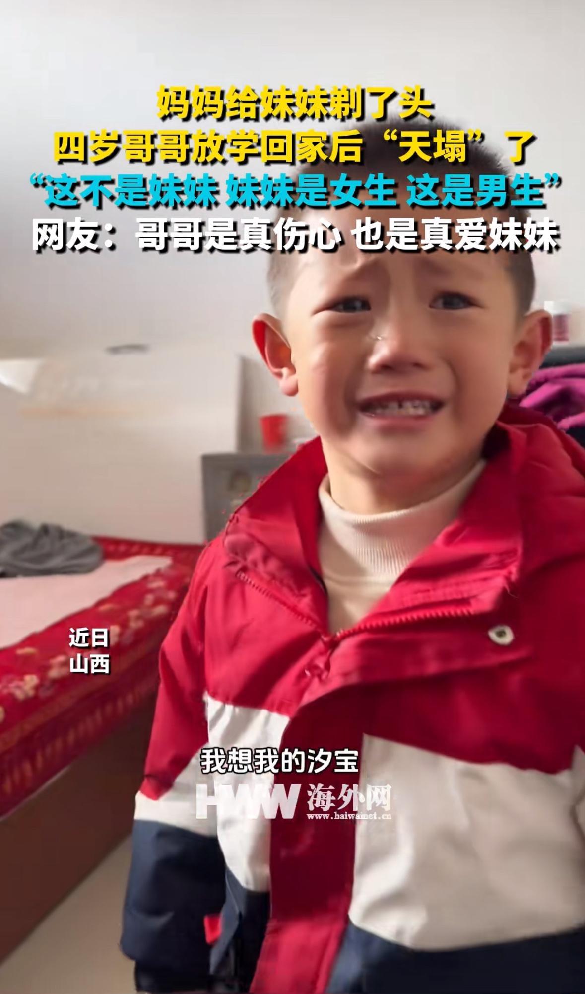 “妈妈，妹妹呢？妹妹怎么不见了！”四岁的小宇背着书包冲进家门，书包还没放下就急得