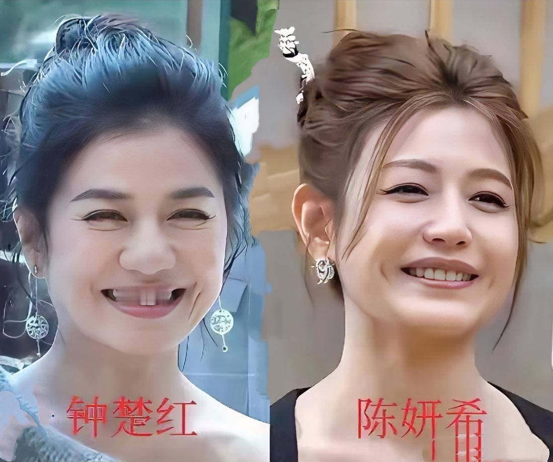 这两张照片像，但其实两个人八竿子打不着，钟楚红那个风情，绝了，完全不一样