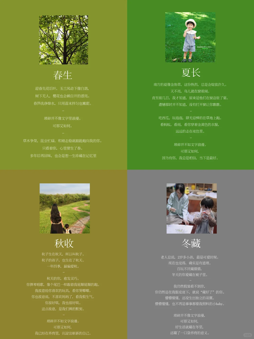 ✍️ 春生·夏长·秋收·冬藏