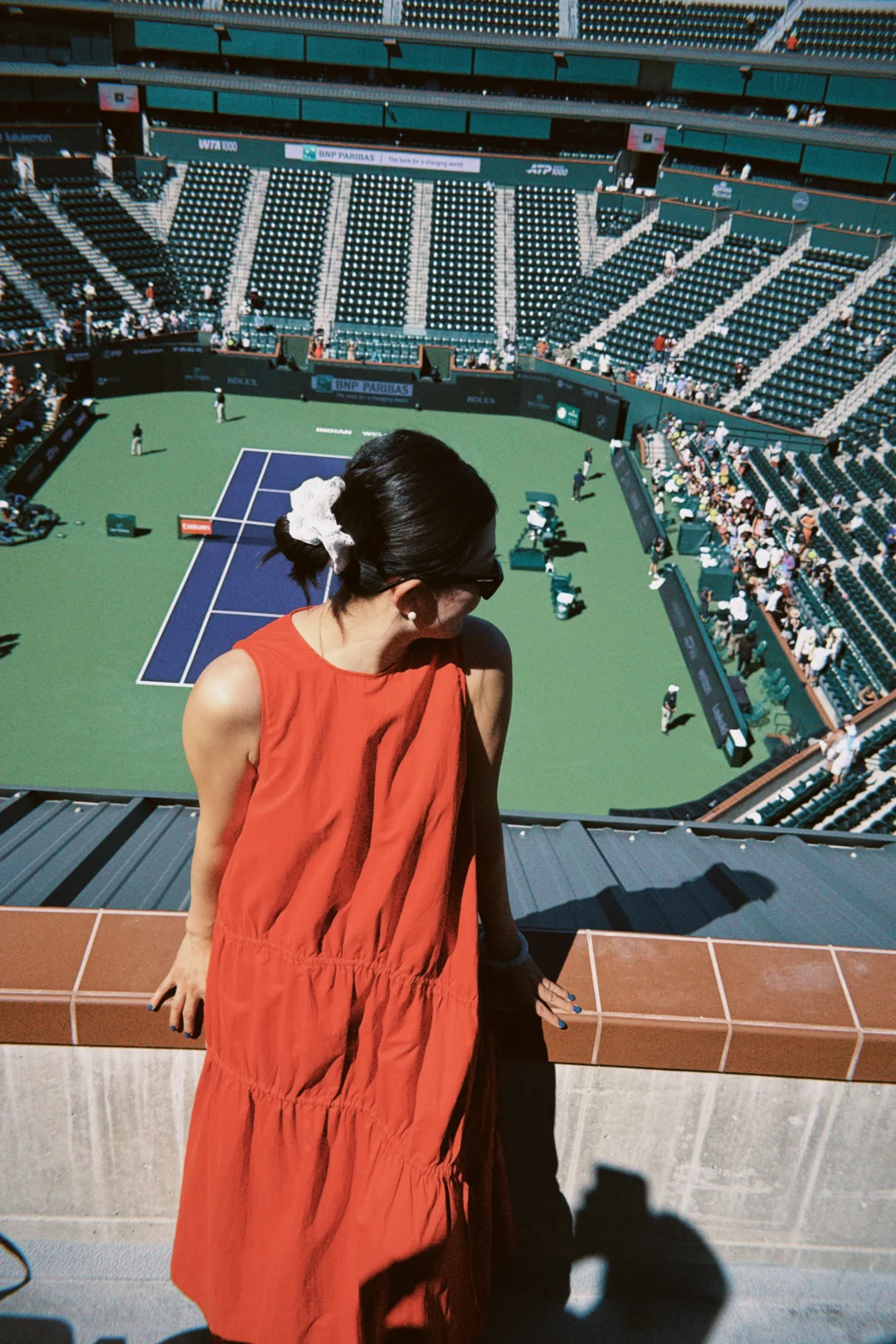 去Indian Wells看球🎾红绿未曾想这么搭