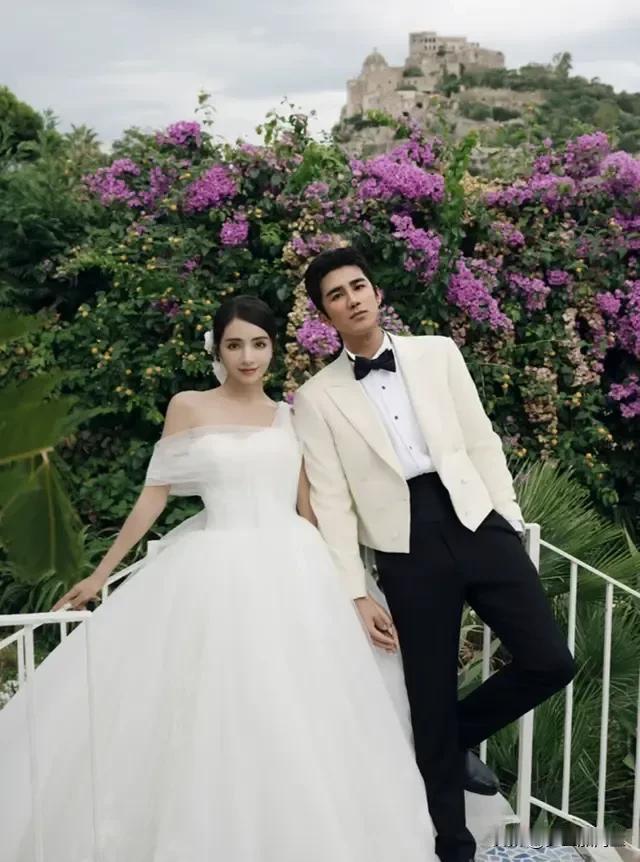 姜潮与麦迪娜夫妇再次携手，重现婚纱与西装的浪漫。尽管婚后育有一子一女，家庭美满，