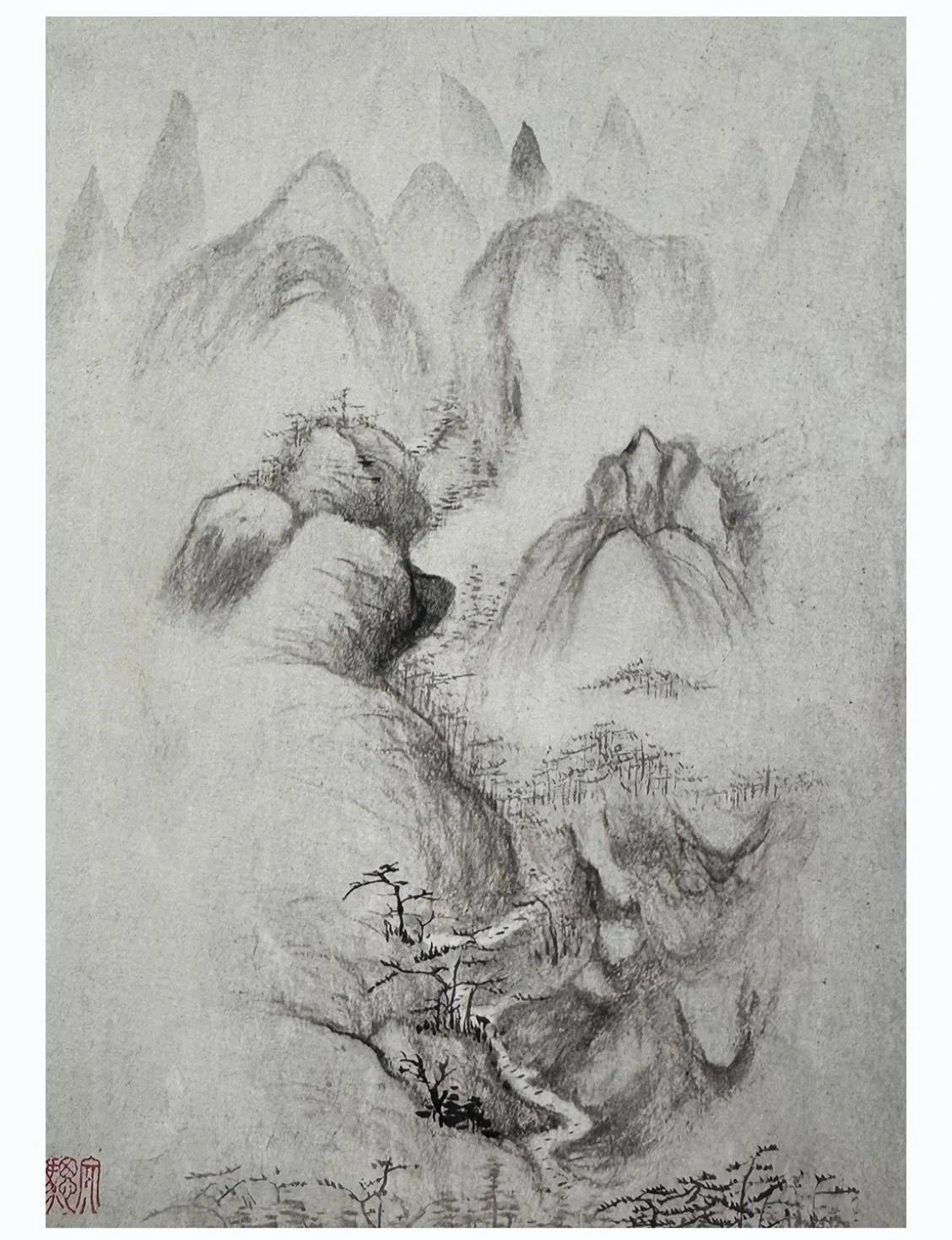 名画欣赏：
明 杨文骢《雁荡八景图（八开）》
纵24.5厘米 横17.5厘米 