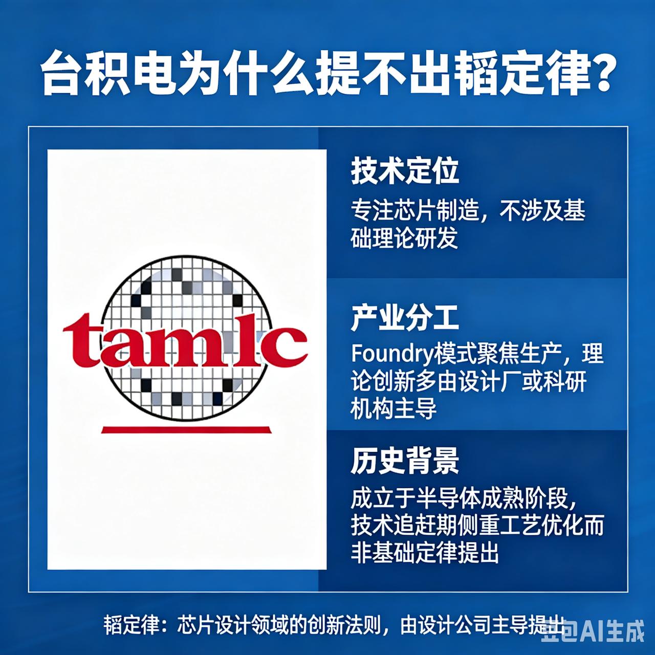 【台积电为什么不会提出韬定律】

华为韬定律发表，经过了最初的震惊之后。各种势力