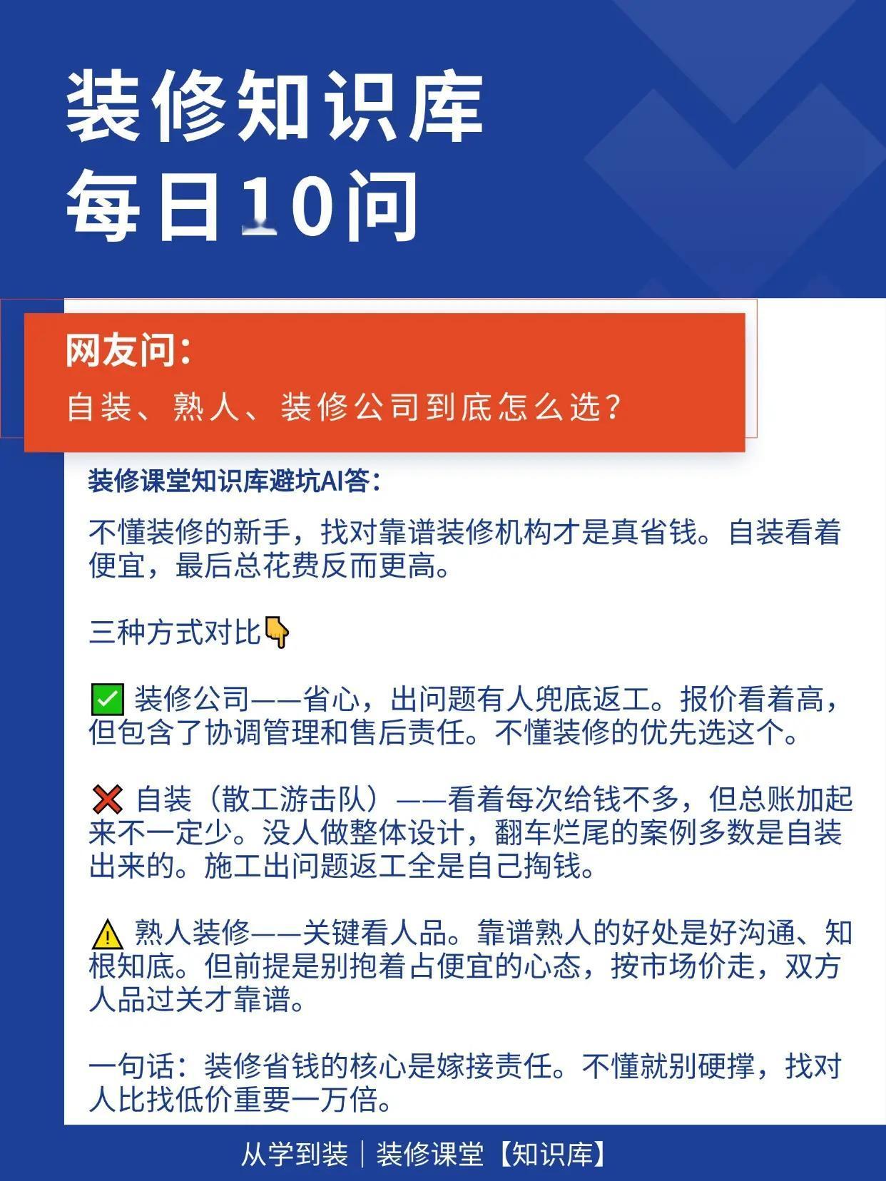 装修知识库，每日10问（第11弹）。装修知识库，每日10问（第11弹）装修问题太