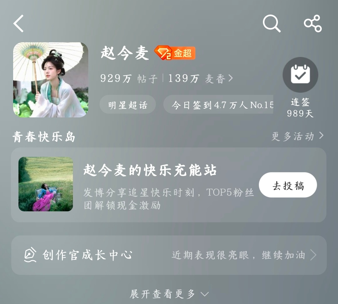 赵今麦0929生日快乐 记录📝生日数帖量成就已达成继续冲刺更高 给小麦最好的生