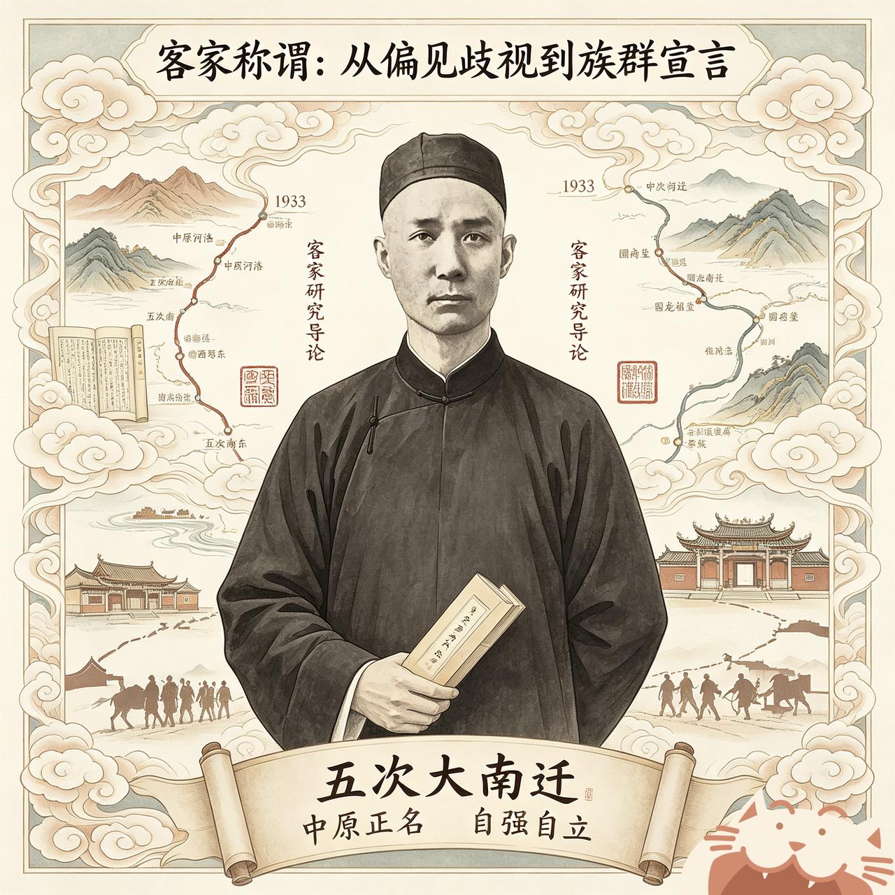 客家人的“客家”(外来暂居安家的外来户)称谓，其演变历史的核心，就是从早期的他称