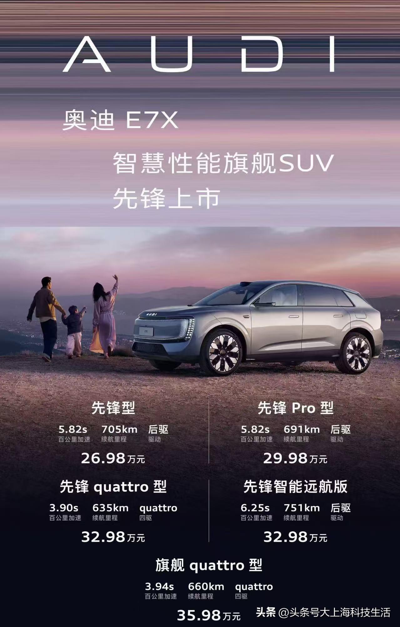 咱就是说，内娱打工人福音来了？敖瑞鹏换上了奥迪E7X——751公里续航，横店到上