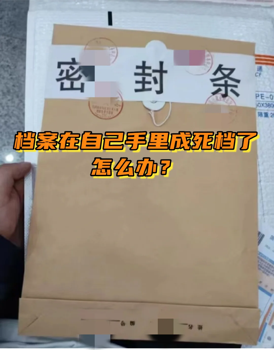 档案放在自己手里成了死档怎么办？🤔