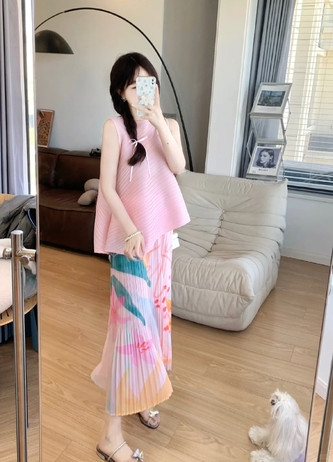 喜欢的感觉～碎花半裙太好看了！