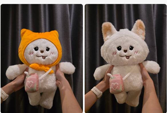 没了头套感觉有点像兔子哈哈哈哈 ​​​