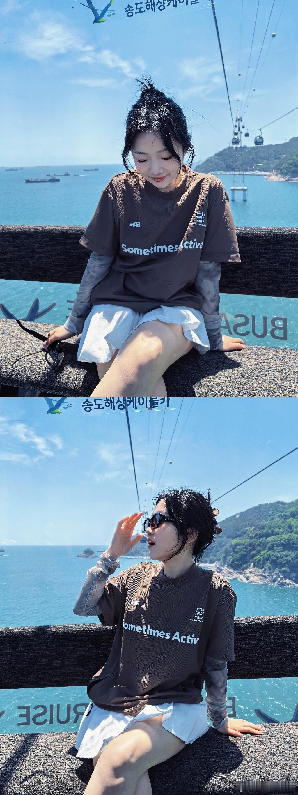 松岛缆车🚠 坐了！🌊一定要坐透明底的水晶车厢，面前是360°海景，脚下就是海