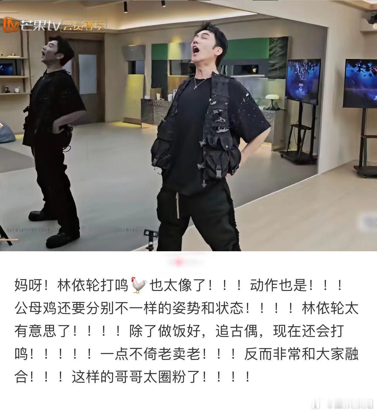 #林依轮打鸣#没想到歌手林依轮还有打鸣的技能，在披荆斩棘 4 中大放异彩。这别样