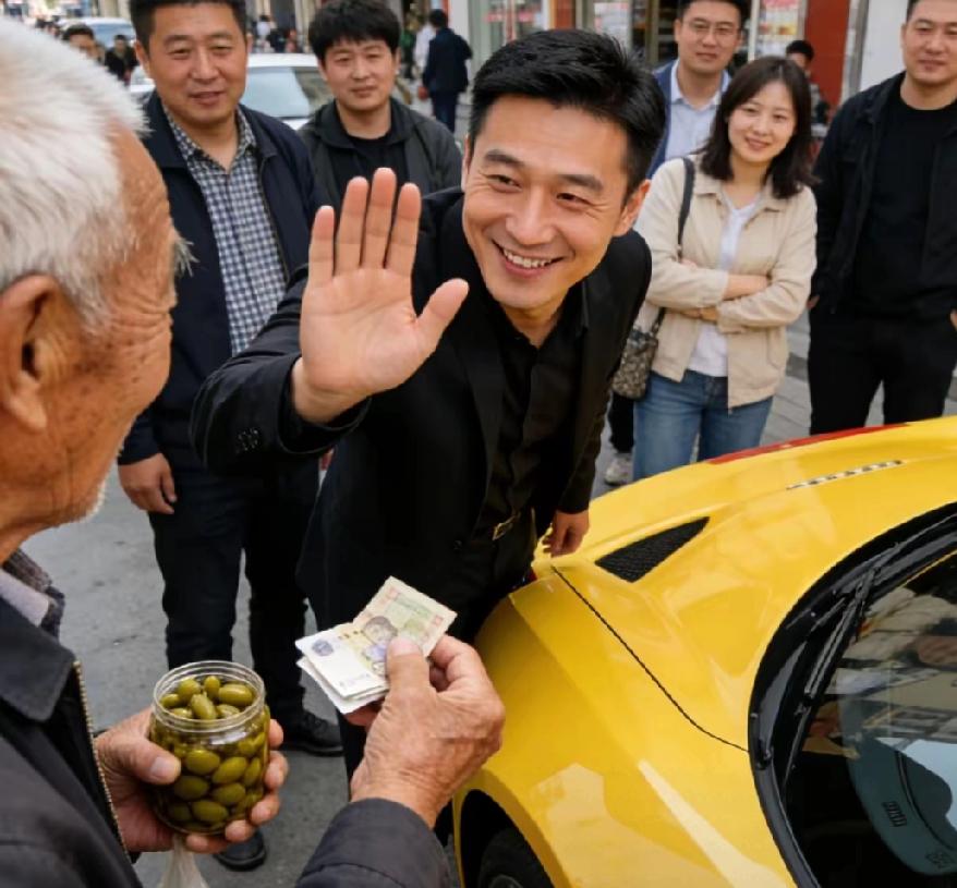 3月17日，山东一骑三轮车的大爷不慎撞到路边法拉利，未离开现场等待车主。
 
我