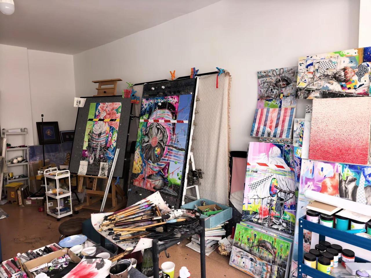 艺术家工作室。工作室随拍，艺术家工作室 绘画 当代艺术