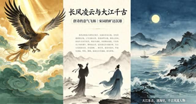 长风与大江—— 李白 “大鹏”、苏轼 “大江东去” 看唐、宋豪放格调