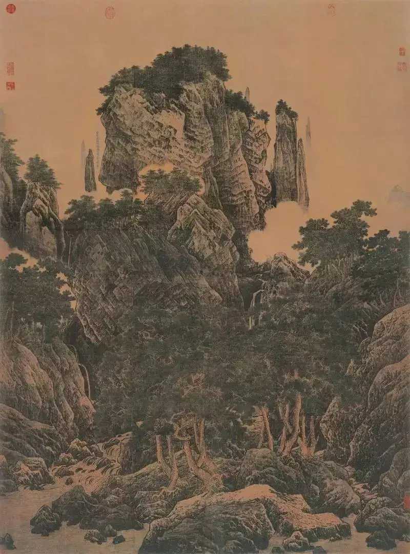 宋 李唐 万壑松风 绢本设色，188.7x139.8cm 台北故宫博物院藏。李唐
