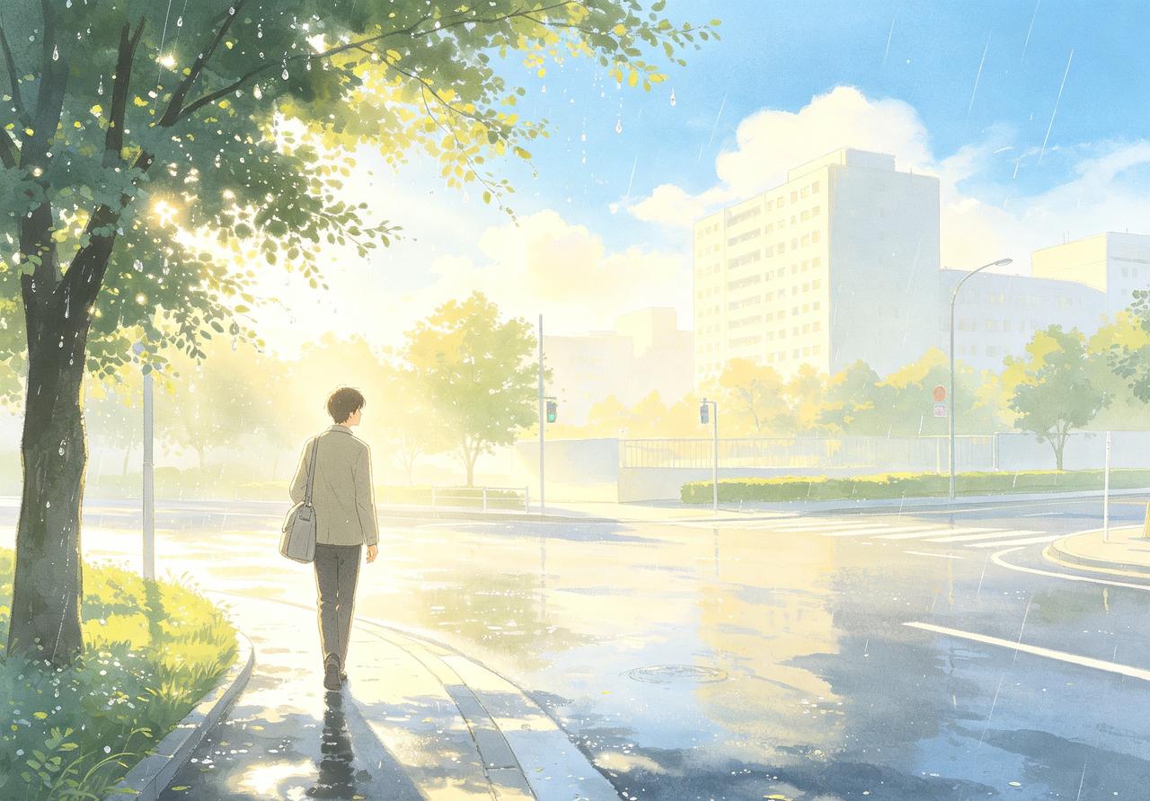 今天的班，先上到这里也不是不行；但风停了、雨散了、太阳又回来了，我也可以再坚持一