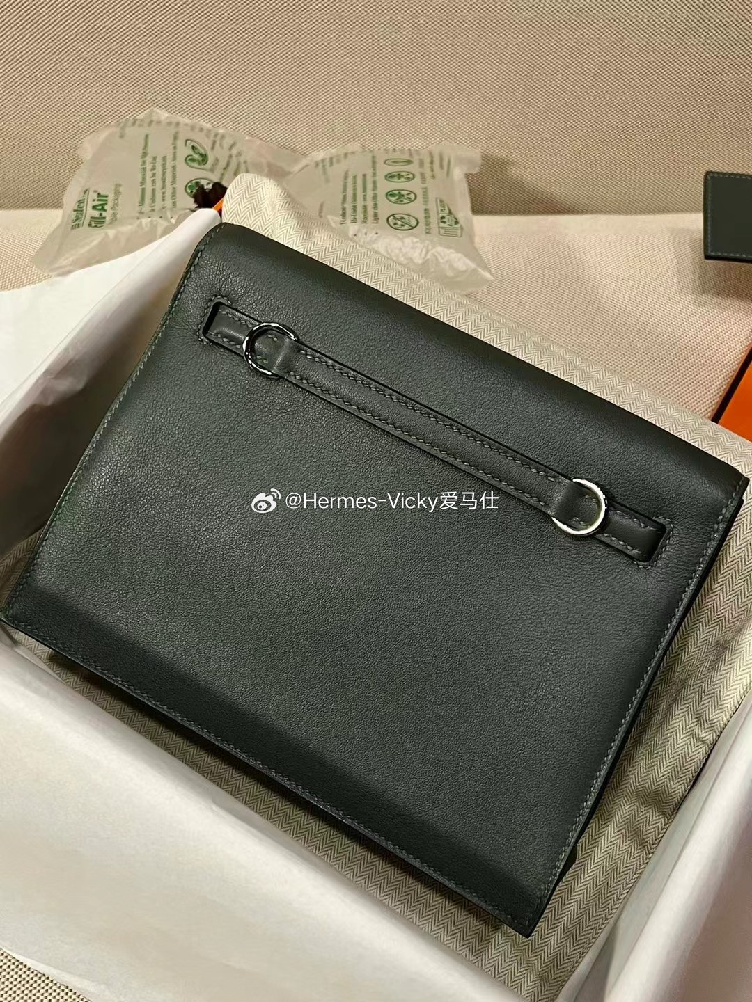跳舞包Kelly Danse22 swift 88石墨灰 银扣爱马仕hermes