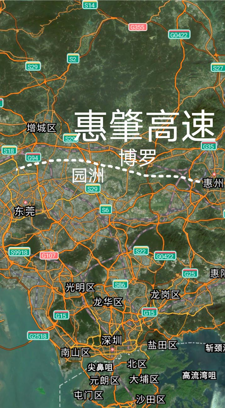 好消息，惠州途经广州增城至肇庆的惠肇高速惠增段(双向八车道)部分路段已经开始架梁