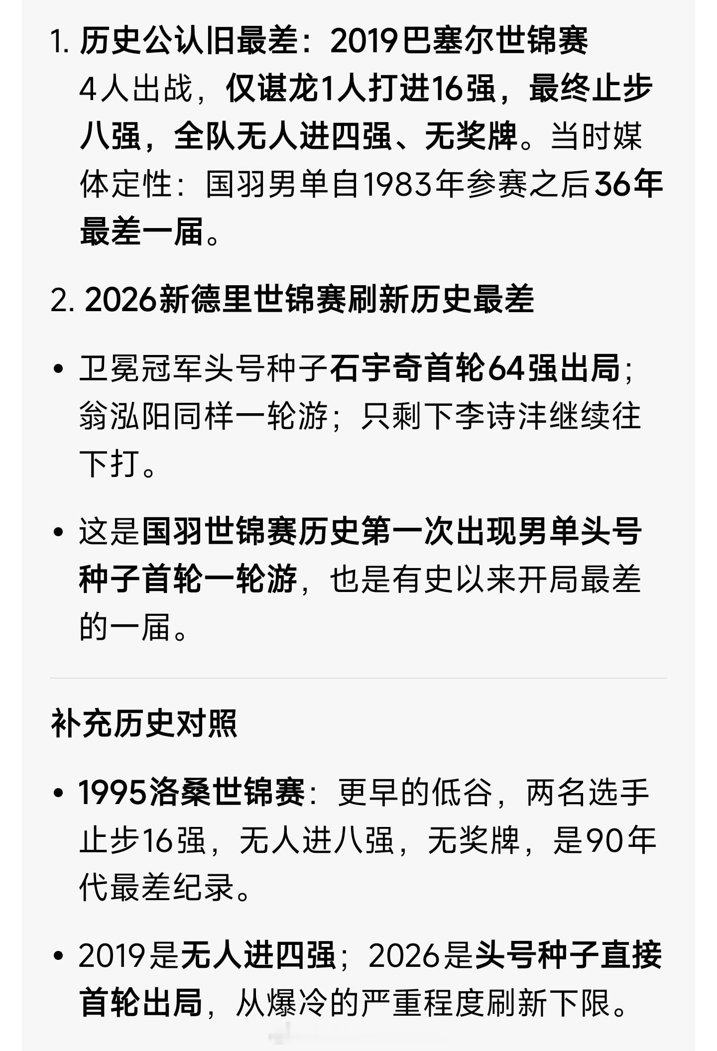 🇨🇳国羽男单独苗李诗沣加油吧！国羽男单 独苗李诗沣石宇奇一轮游2026年世界