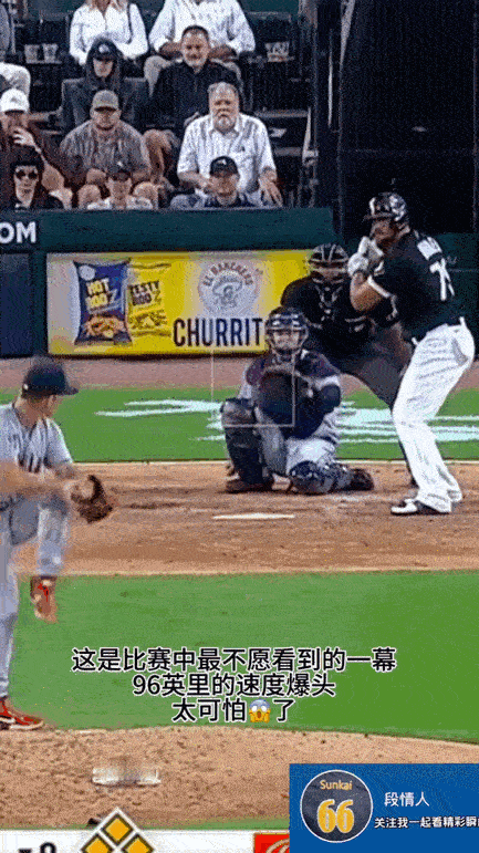 被时速514公里每小时的棒球爆头，及时戴着头盔，也是一件非常危险的事情。
棒球世