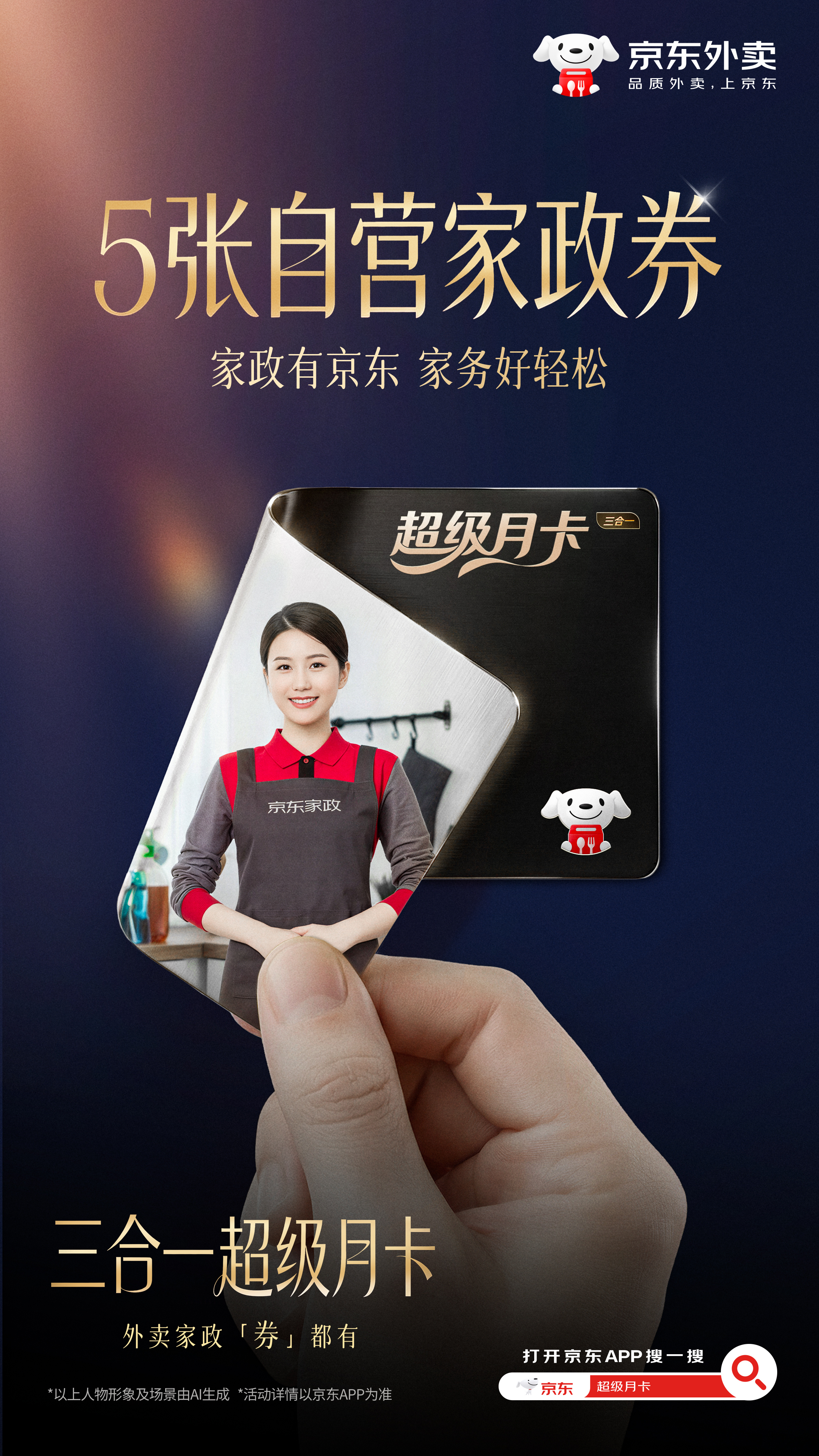 老大向你发出提醒，京东外卖超级月卡惊喜上线 ！！我宣布京东外卖超级月卡就是当代懒