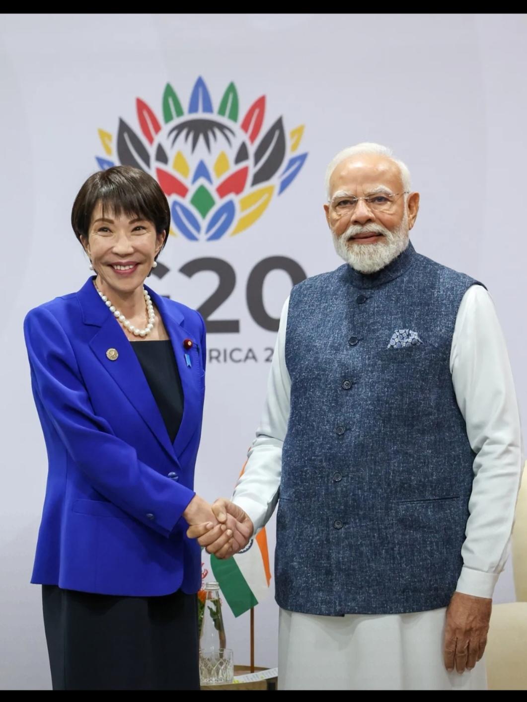 印度总理莫迪11月23日发文说：“我与日本首相高市早苗举行了富有成效的会晤。我们