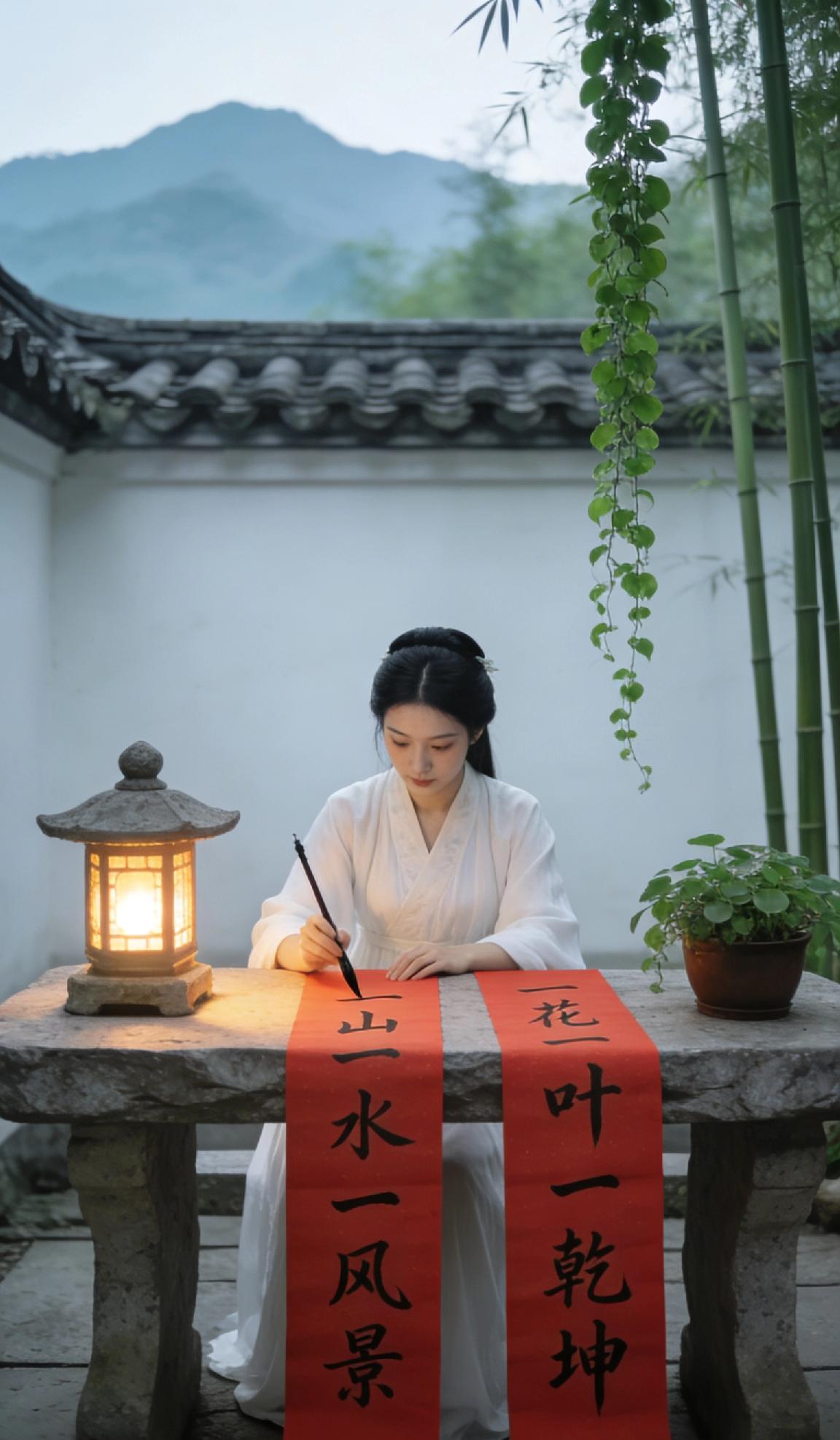 上联：一山一水一风景
下联：一花一叶一乾坤
 
唯美备选：
下联：一朝一暮一安然