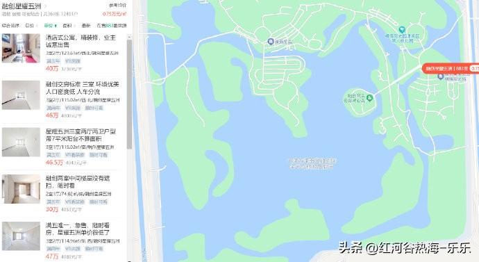 现在二线城市很多远郊区房价也不高了。
像是天津的这个。
这个是天津郊区的一个度假