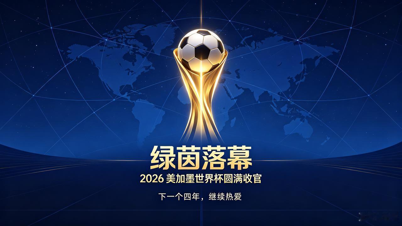 绿茵终哨响起，2026美加墨世界杯盛宴落幕。
​
39日绿茵狂欢，归于平静。有人