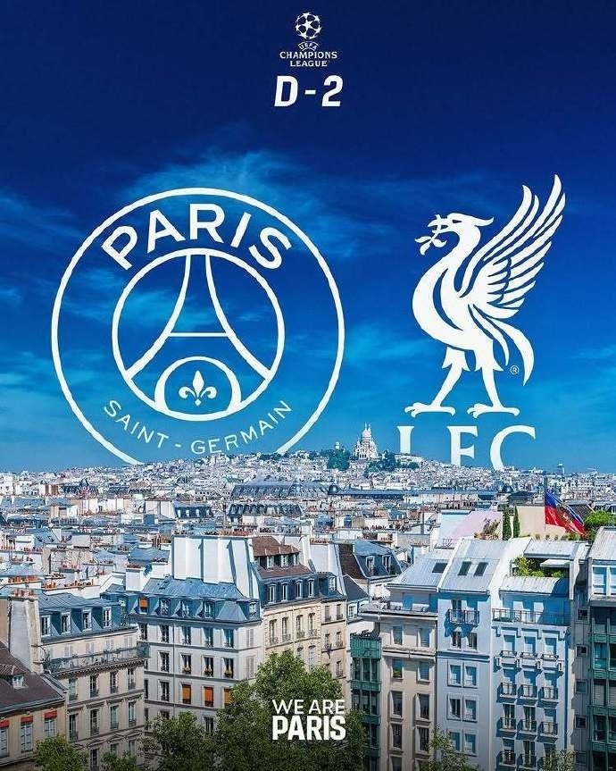 #巴黎发布对战利物浦海报#北京时间4月9日凌晨3点，2025-26赛季欧冠1/4