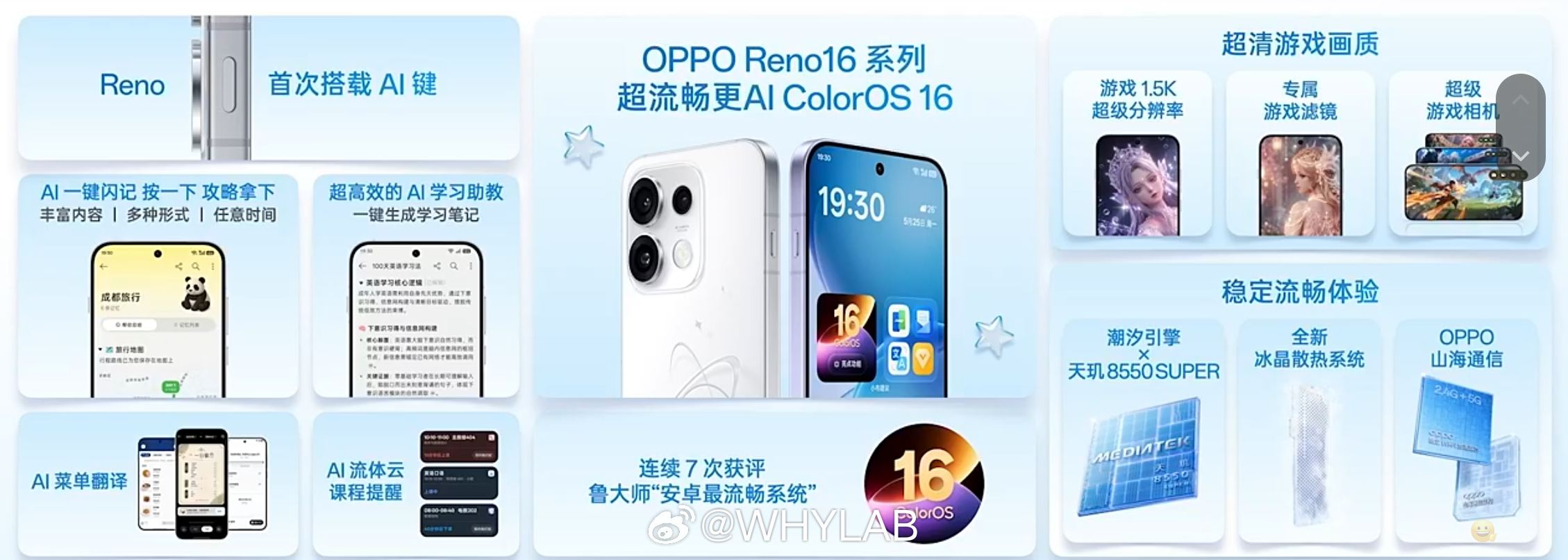 OPPO Reno16 发布：12+256GB 售价 3499 元（国补后 29