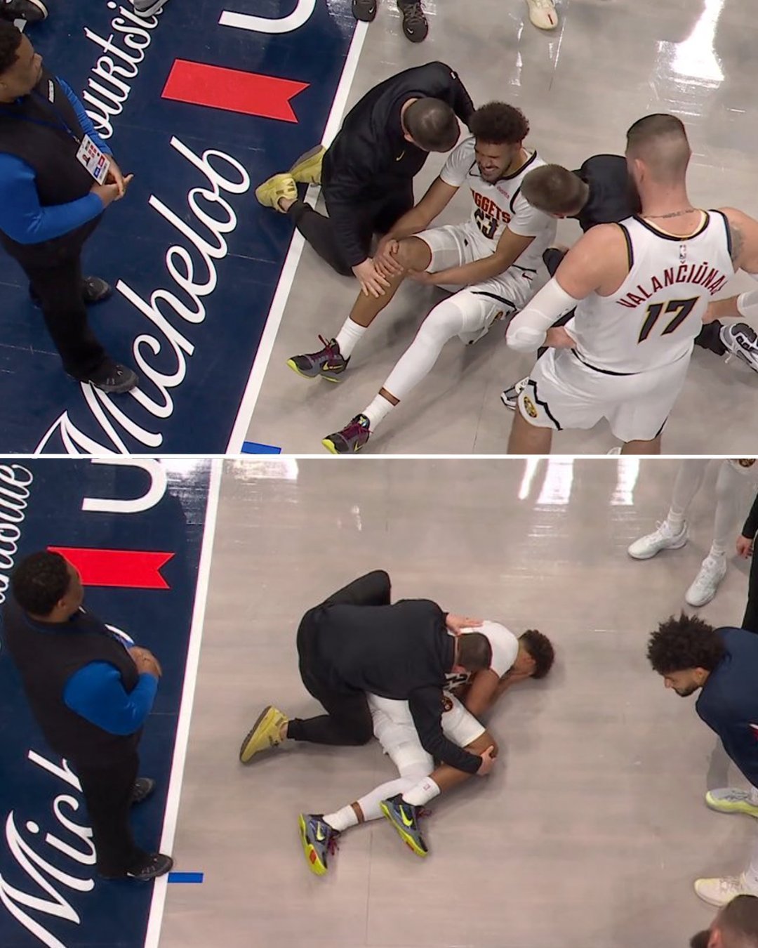 完犊子，卡梅隆约翰逊看起来伤挺重nba