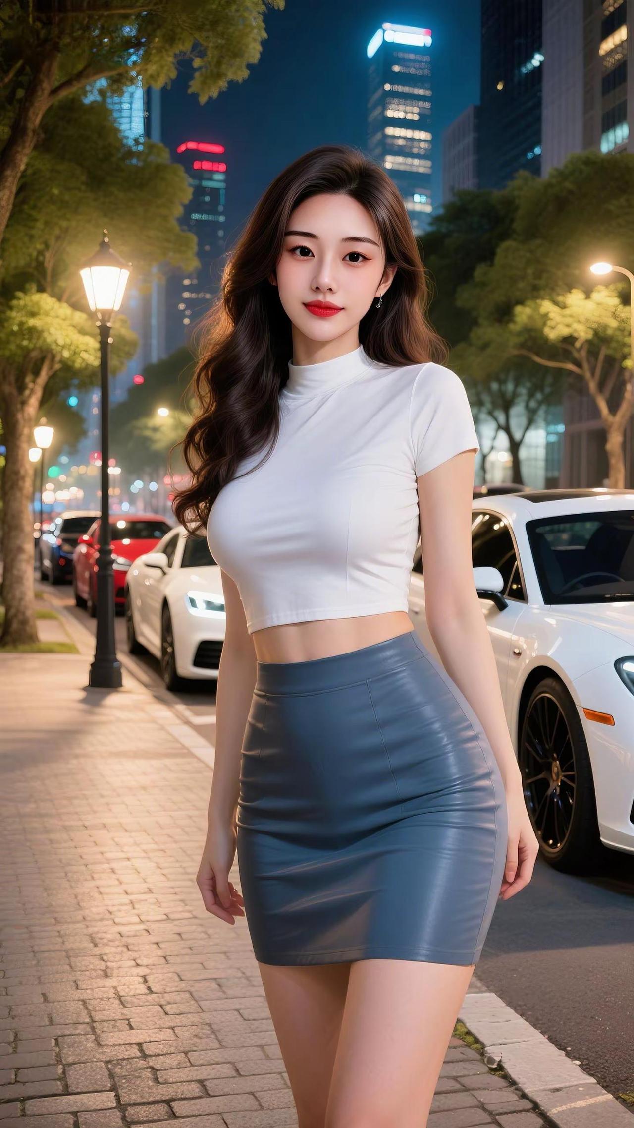 晚风一吹，热爱生活的理由又多了一些✨随性又自在，氛围感拉满🌃氛围感美女 街拍 