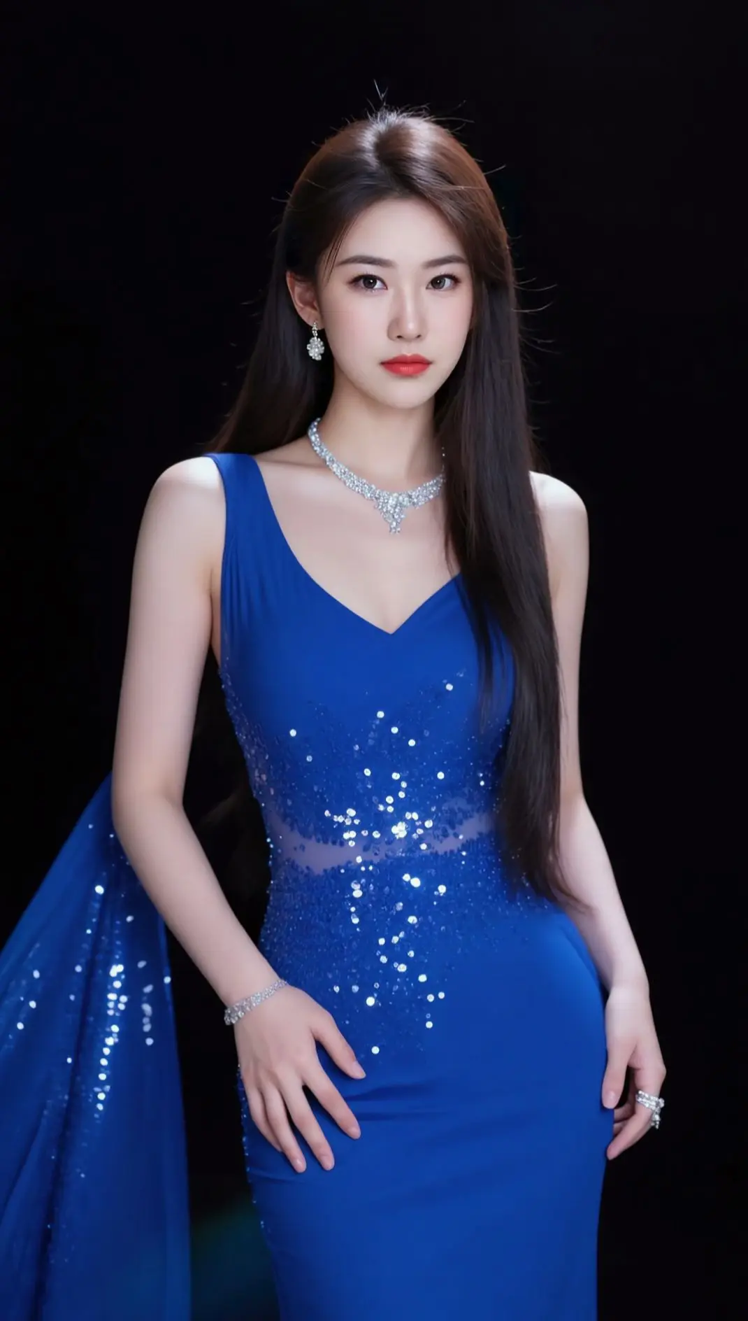 AI蓝调优雅写真 ai创作