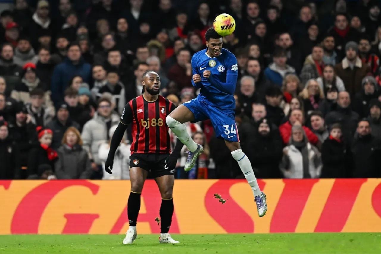 英超第19轮:切尔西2比2战平伯恩茅斯 