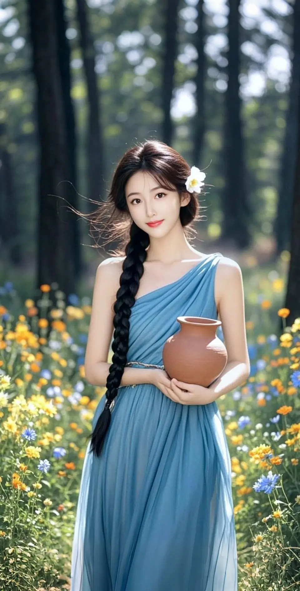 AI扩图 AI微光森女照