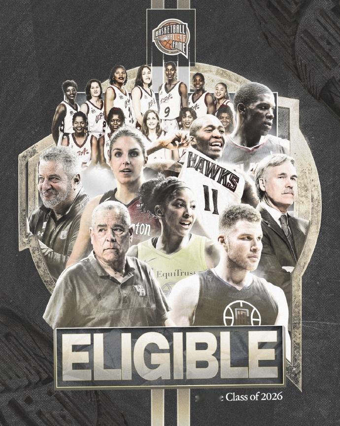 2026年奈史密斯篮球名人堂候选名单公布！知名的候选人/团队包括⬇️

贾马尔-