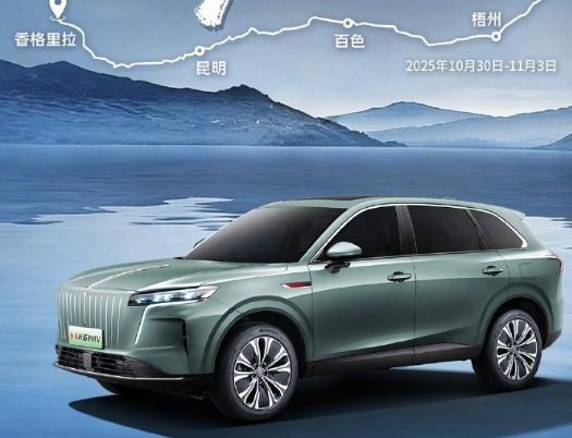 很多汽车内饰喜欢采用棕色的，但是你看这款红旗HS6 PHEV，内部采用了这种米白