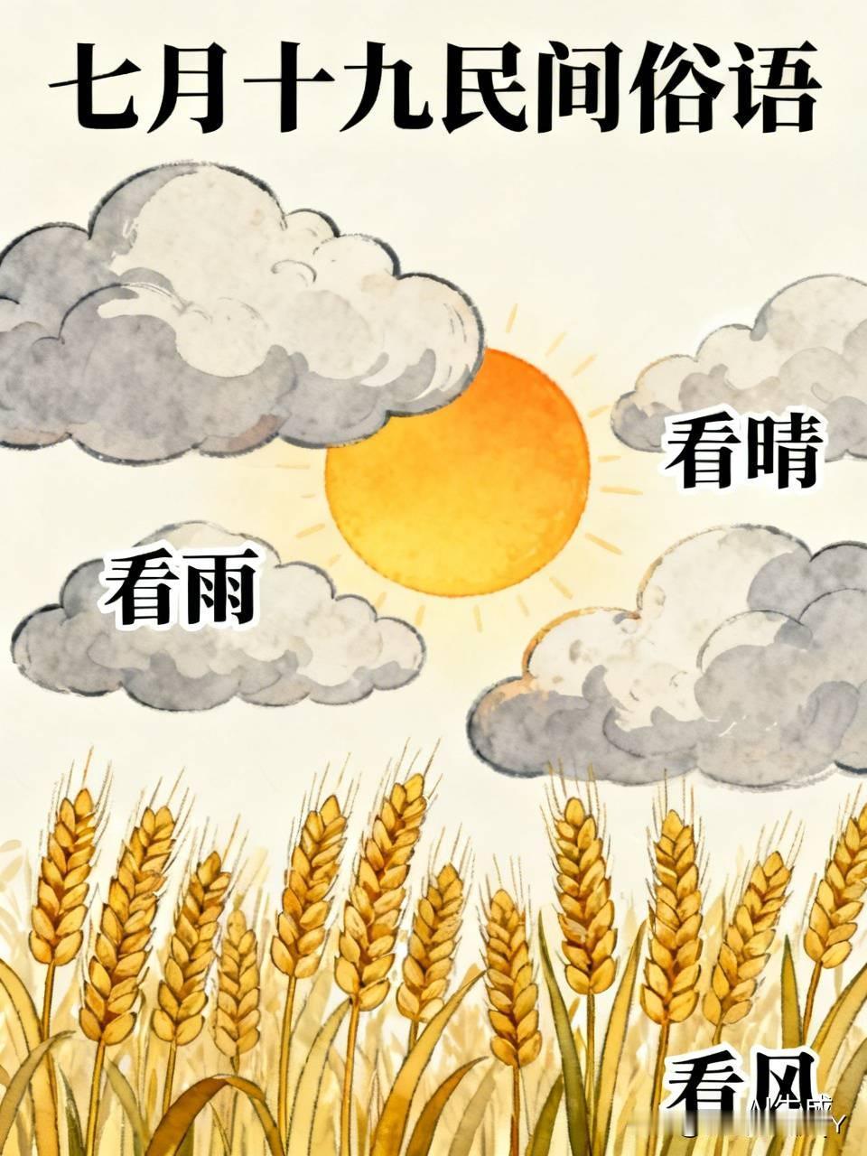 今天是七月十九，民间俗语可有不少“门道儿”呢，就像一个个神秘的小预言家。
看雨