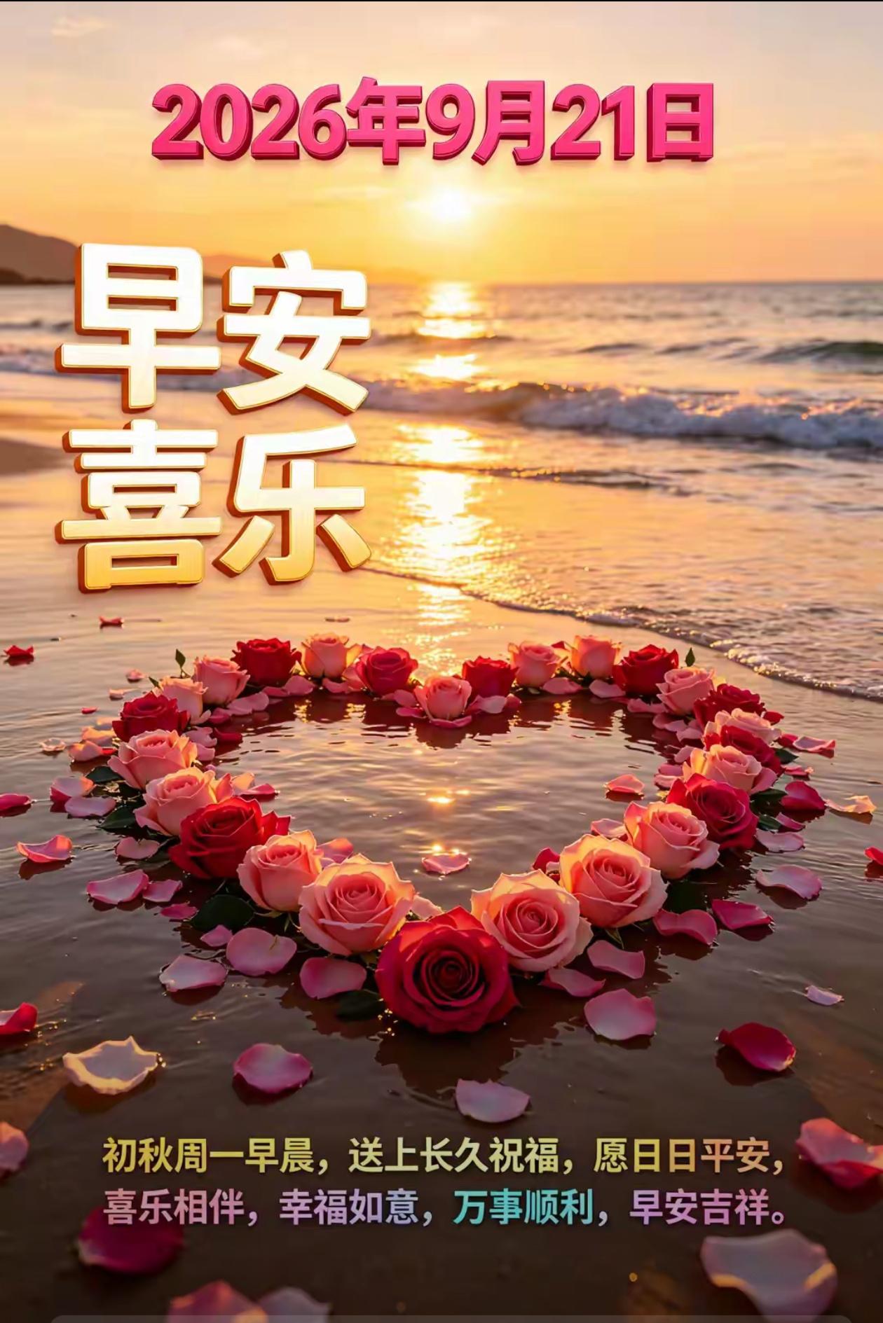 [福]2026./9月21日，把日子过得踏实，让心情热忱明朗[福]
 
🍂🌅