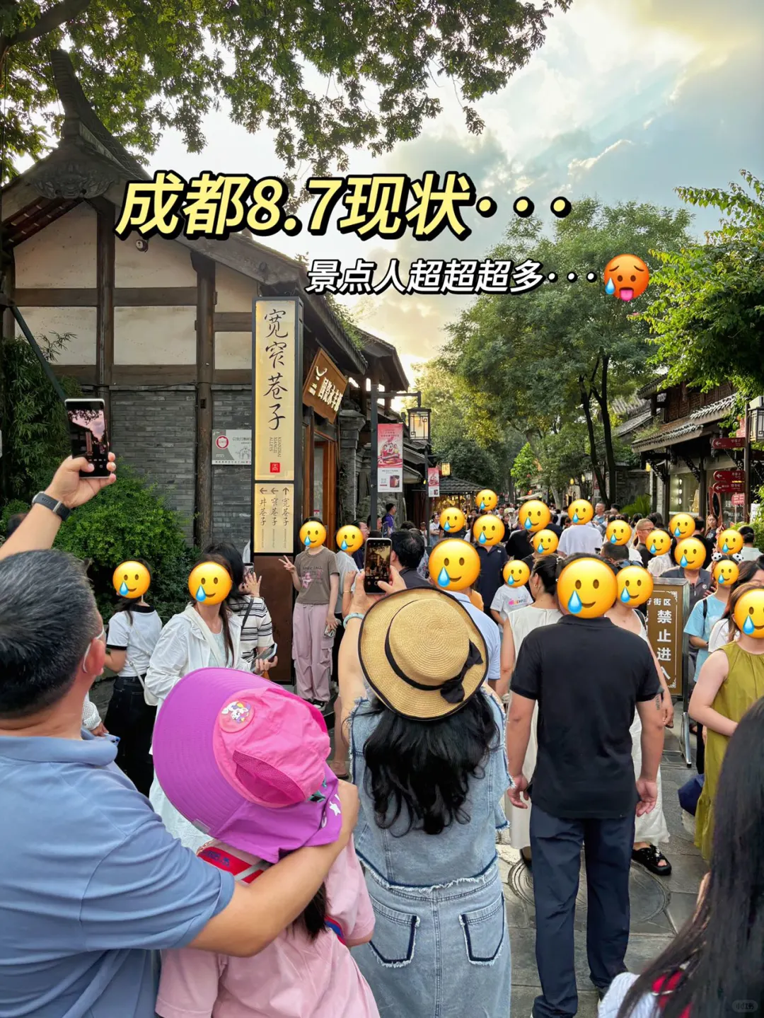 成都现状。。。8月要去的姐妹尽早改行程?
