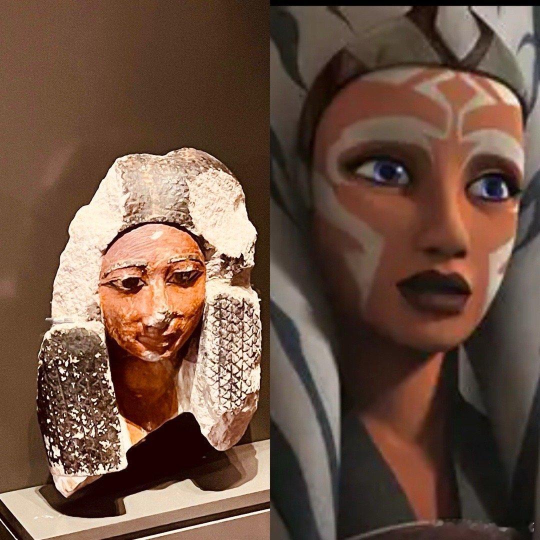 大埃及博物馆GEM里，看到一张很像《星战》阿索卡的脸…………星球大战阿索卡埃及今