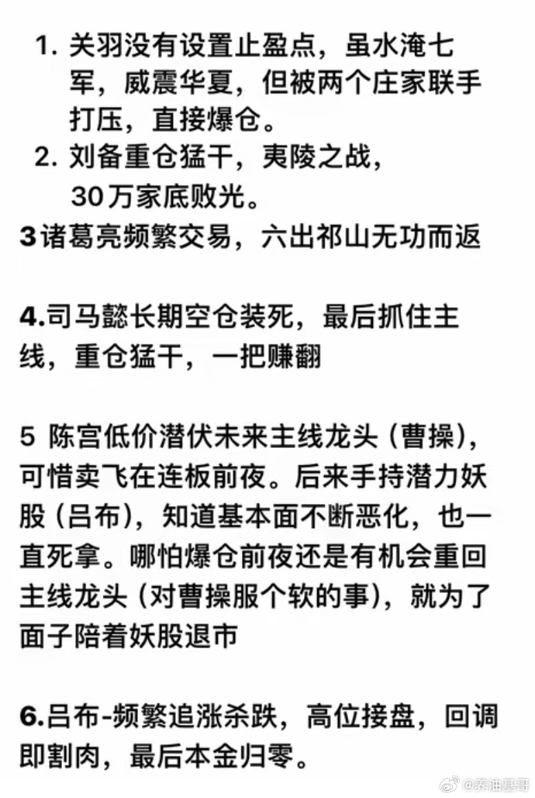 股票股市里的三国。 