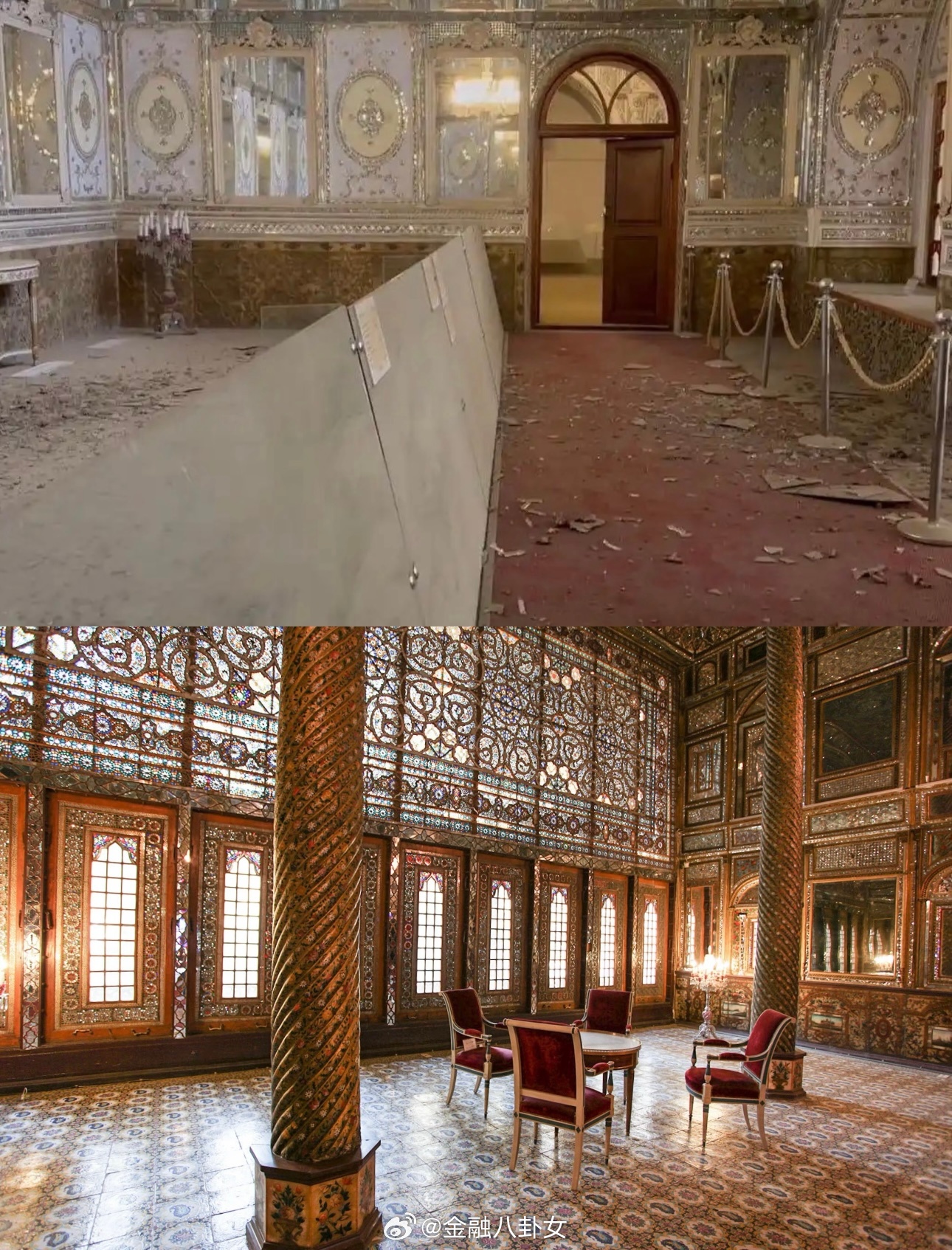 伊朗世界遗产玫瑰宫碎了 