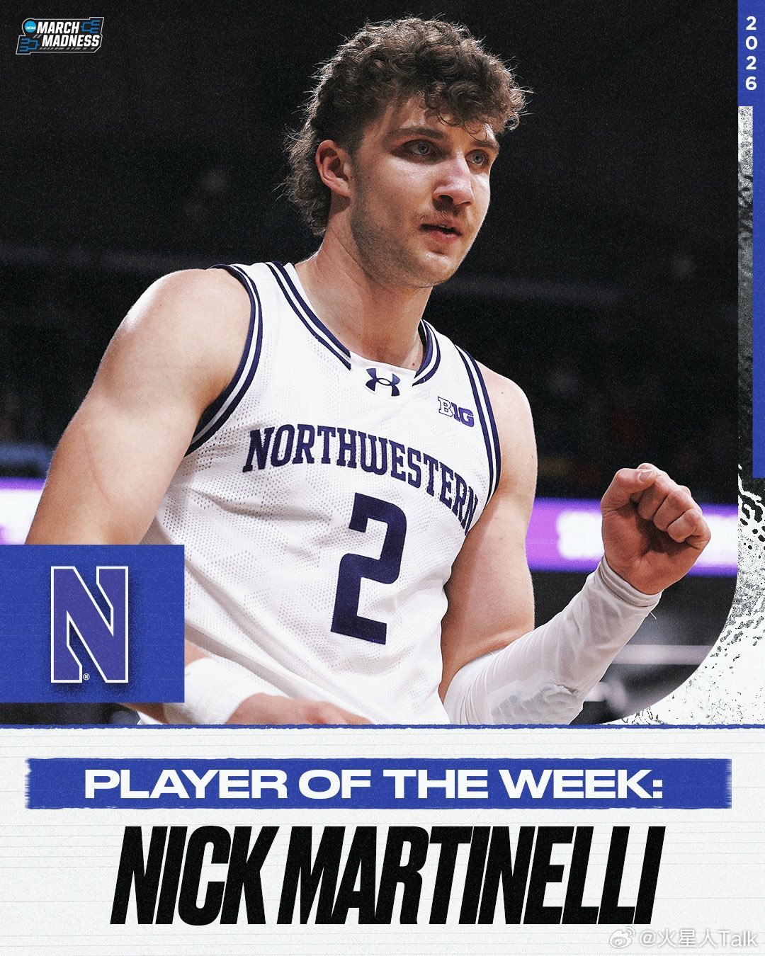 NCAA官网第17周NCAA男篮最佳球队：德州理工大学，最佳球员：Nick Ma