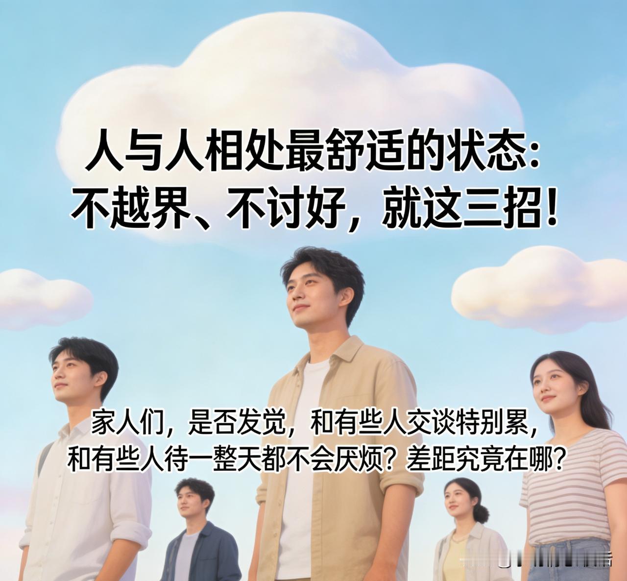 人与人相处最舒适的状态：不越界、不讨好，就这三招！
“家人们，是否发觉，和有些人
