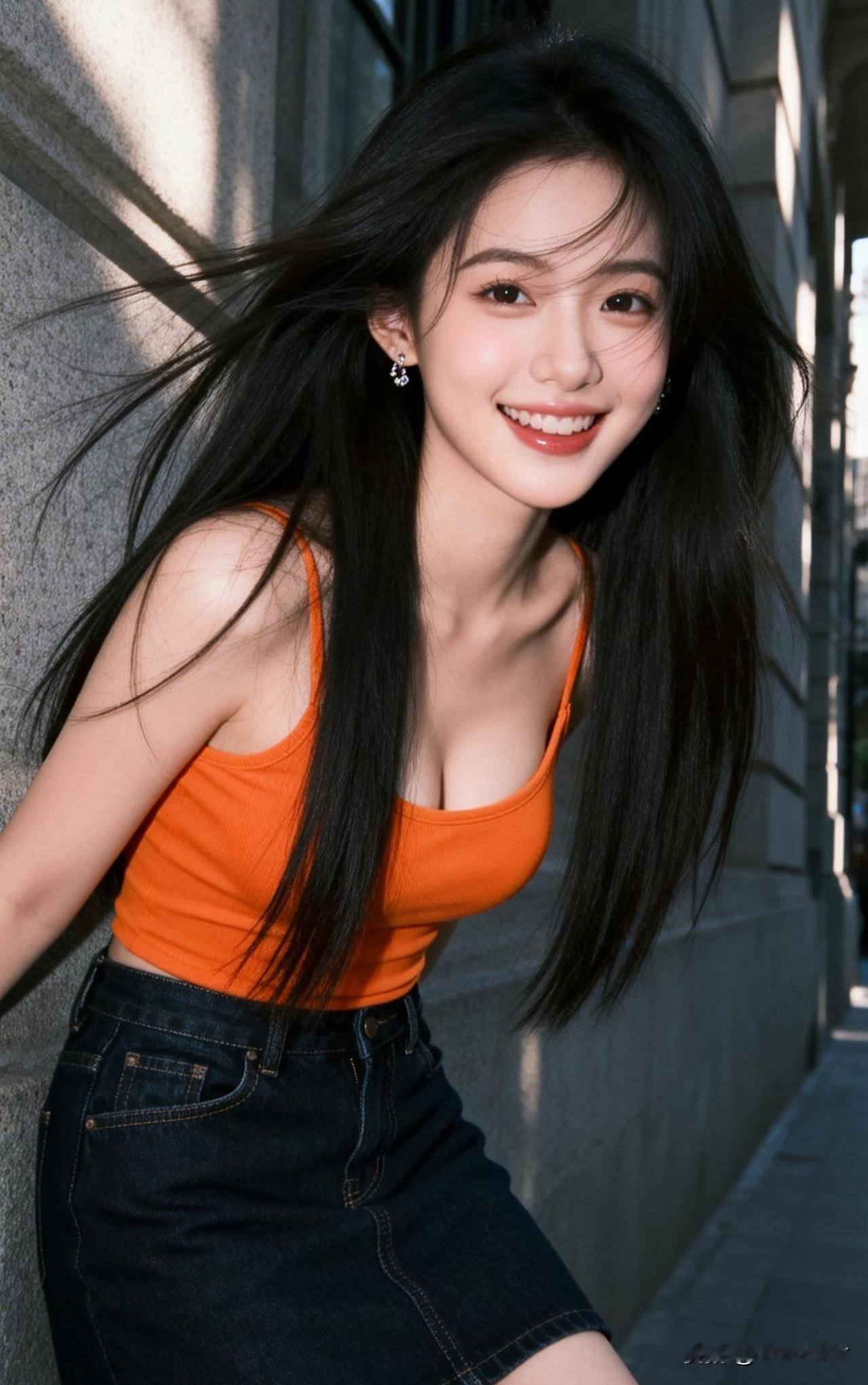 笑颜如花绽，风姿似月明。