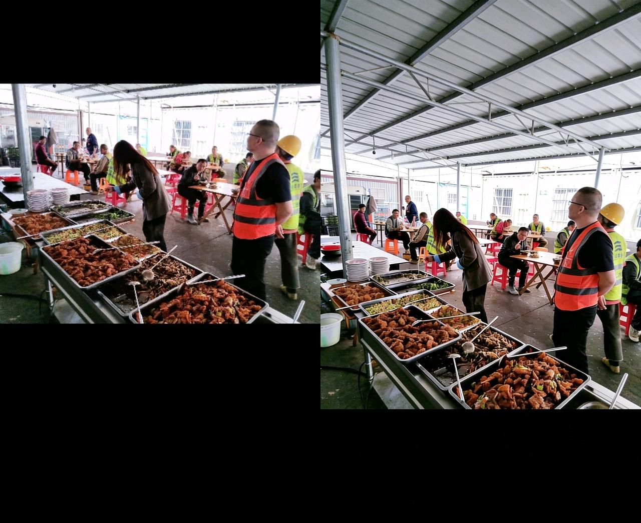 我和项目部经理的老婆在重庆开工地食堂。今天中午，在未接到任何通知的情况下，一个面