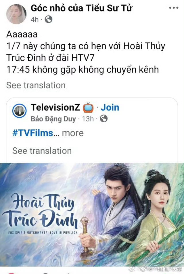 前脚参加完中越视听文化交流日，后脚领衔主演的东方奇幻《淮水竹亭》将于2026年7